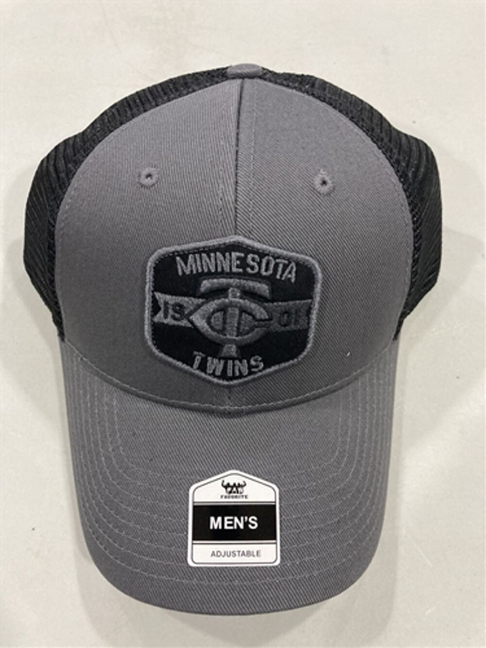 Minnesota Twins MLB Charcoal Mass  Adjustable MVP Mesh Snapback New